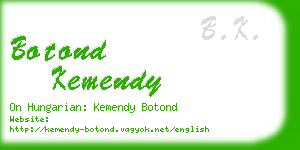 botond kemendy business card